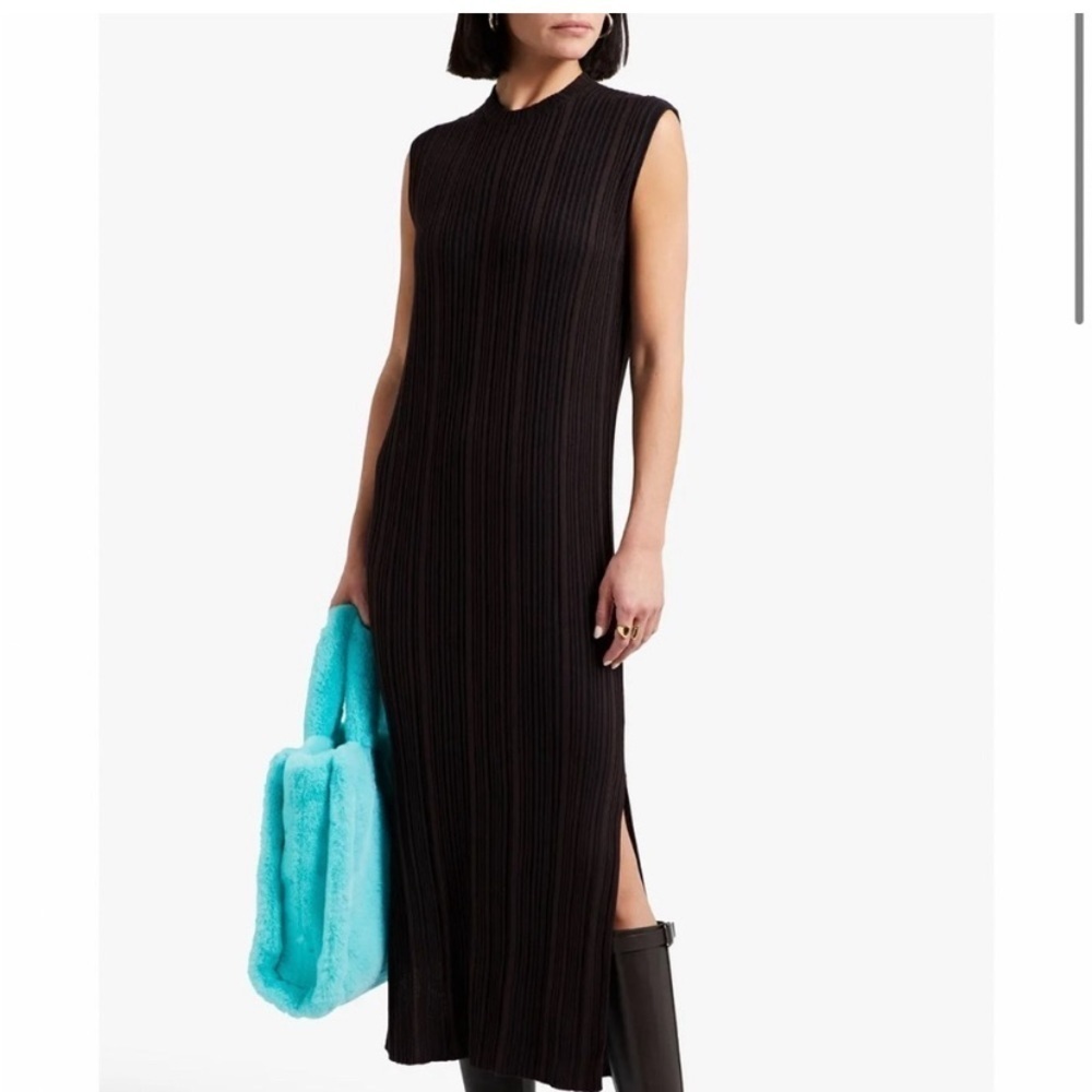 NAADAM Silk/Cashmere Ribbed Knit Bodycon Maxi Dress Size Medium